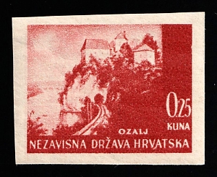 1941 0.25k Croatia, NDH, Proof, Imperforate