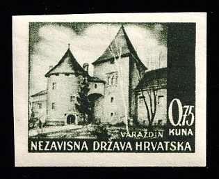 1942 0.75k Croatia, NDH, Proof, Imperforate