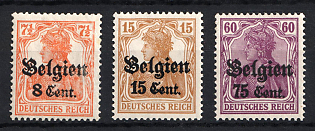 1916-18 Belgium, German Occupation, Germany, Signed