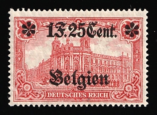 1916-18 1fr 25c on 1m Belgium, German Occupation, Germany, Signed