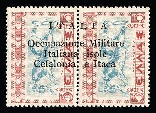 1941 5l Cefalonia and Ithaca, Italian Occupation, Pair, Signed