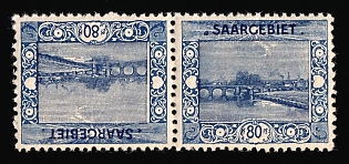 1921 Saar, Germany, Tete-beche