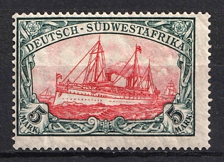 1901 5m South West Africa, German Colonies, Kaiser’s Yacht, Germany