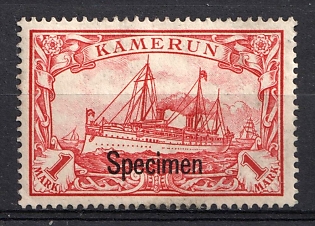 1900 1m Cameroon, German Colonies, Kaiser’s Yacht, Germany, Specimen