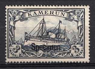 1900 3m Cameroon, German Colonies, Kaiser’s Yacht, Germany, Specimen