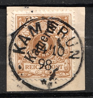 1898 3pf Cameroon on piece, German Colonies, Germany, Light Brown Color, Signed