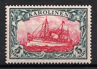 1900 5m Caroline Islands, German Colonies, Kaiser’s Yacht, Germany