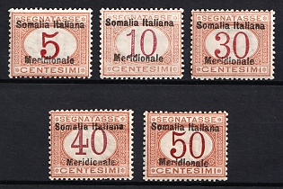 1906-08 Somalia, Postage Due Stamps, Italian Colonies