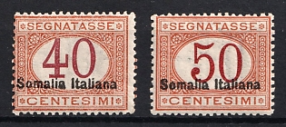 1909-20 Somalia, Postage Due Stamps, Italian Colonies