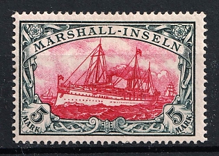 1901 5m Marshall Islands, German Colonies, Kaiser’s Yacht, Germany