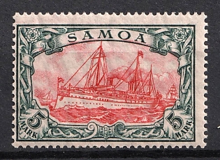 1919 5m Samoa, German Colonies, Kaiser’s Yacht, Germany