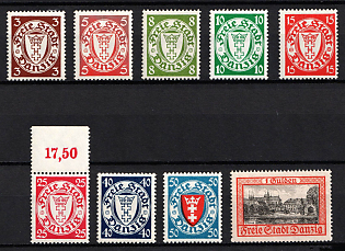 1938 Danzig Gdansk, Germany, Complete Set