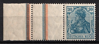1921 30pf Weimar Republic, Germany, Se-tenant, Zusammendrucke