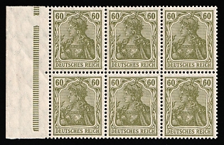 1921 Weimar Republic, Germany, Se-tenant, Zusammendrucke, Block
