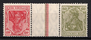 1921 Weimar Republic, Germany, Gutter Tete-beche, Se-tenant, Zusammendrucke