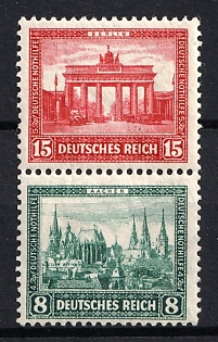 1930 Weimar Republic, Germany, Se-tenant, Zusammendrucke