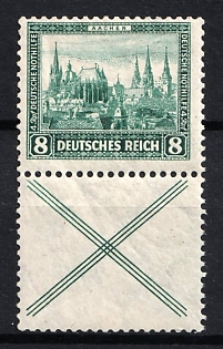 1930 8pf Weimar Republic, Germany, Se-tenant, Zusammendrucke