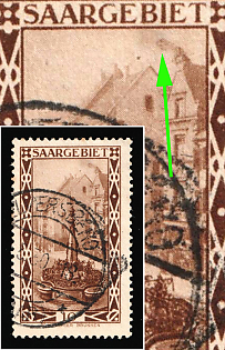 1926 10c Saar, Germany, 'Smoky' Chimney