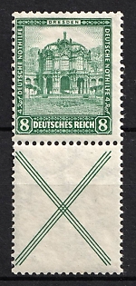 1931 8pf Weimar Republic, Germany, Se-tenant, Zusammendrucke