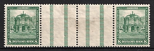 1931 8pf Weimar Republic, Germany, Se-tenant, Zusammendrucke