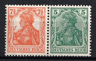 1918-19 German Empire, Germany, Se-tenant, Zusammendrucke