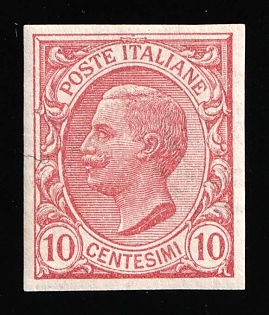 1906 10c Italy, Imperforate
