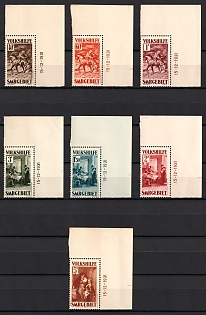 1931 Saar, Germany, Corner Margins, Sheet Inscriptions, Complete Set