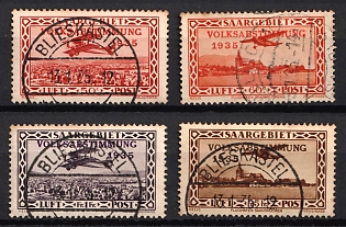 1934/35 Saar, Germany, Airmail, Complete Set
