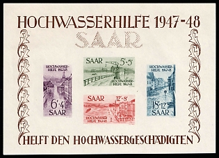 1948 Saar, Germany, Souvenir Sheet
