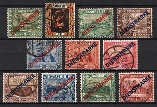 1922/24 Saar, Germany, Official Stamps, Complete Set