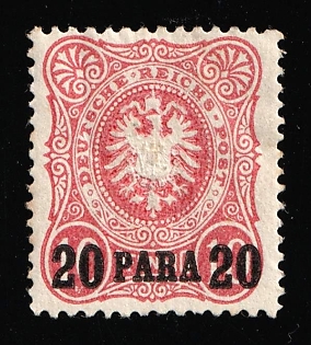 1884 20pa on 10pf German Offices in Turkey, Germany