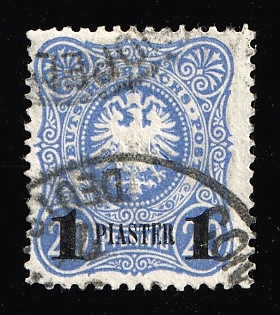 1884 1pi on 20pf German Offices in Turkey, Germany
