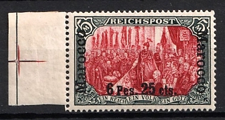 1900 6p 25c on 5m German Offices in Morocco, Germany, Margin