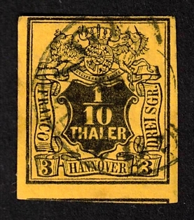 1851 1/10th Hannover, German States, Germany