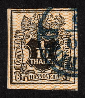1856-57 1/10th Hannover, German States, Germany
