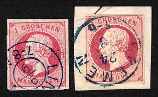 1859 1gr Hannover, German States, Germany, Signed