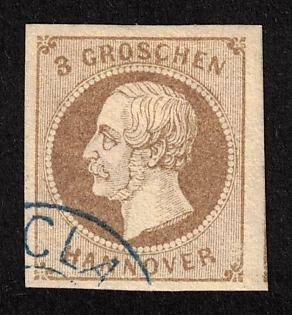 1861 3gr Hannover, German States, Germany, Signed