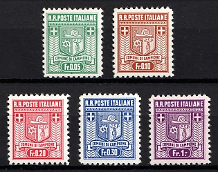 1944 Campione d'Italia, Italy, Local Issues, Complete Set