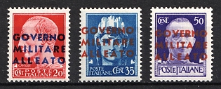 1943 Italy, Allied Military Goverment Overprints for Use in Naples, Military Post
