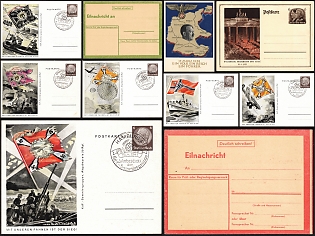 1933-41 Third Reich, Alsace, German Occupation, Germany, Collection of Propaganda and Fieldpost Postcards