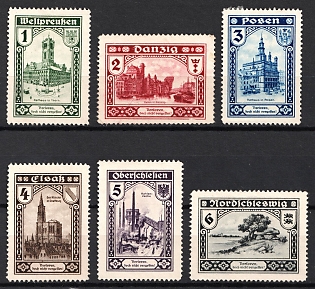 1920, Germany Lost Territories, Commemorative Stamps, German Propaganda