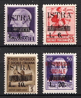 1945 Venezia Giulia and Istria, Italy, Yugoslav Occupation, Issue for Istria, Signed, Complete Set