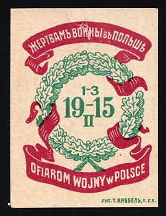 1915 To the Victims of the War in Poland, Russian Empire Charity Cinderella