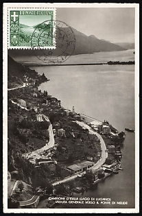 1947 (24 May) Italy, Campione d'Italia, Local Issues, Postcard, franked with 0.05 Fr