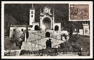 1947 (24 May) Italy, Campione d'Italia, Local Issues, Postcard, franked with 0.10 Fr