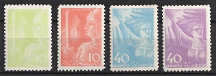 1951 Act of 30 June 1941, 10 Years, Ukraine, Underground Post, Trial Color Proof, Complete Set, Watermark