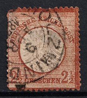 1872 2.5gr German Empire, Large Breast Plate, Germany