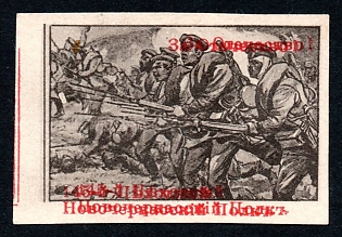 145th Infantry Novocherkassk Regiment,  WWI Charity label, imperforated, double print