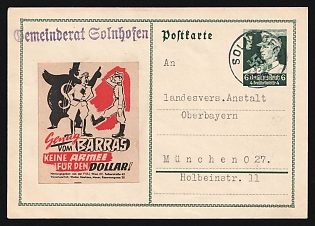 1930s Nazi Germany Third Reich Propaganda Label on Postcard