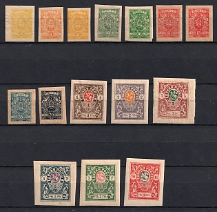 1919 Denikin Army, Russia, Civil War, Varieties of Shadows, Imperforate, Complete Set, I edition